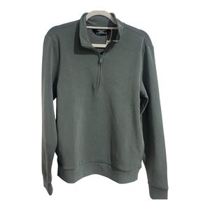 Member's Mark Mens Sandwash Quarter Zip Pullover Sage Green Small New